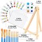 26PCS Acrylic Paint Set with 12Colors Acrylic Paints (12ml, 0.4 oz), 10 Paint Brushes, 2Canvas, 1 Wood Easel, 1 Plate, Painting Supplies Kits for Kids, Adults, Artists and Beginners